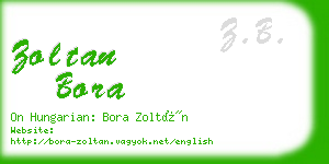 zoltan bora business card
